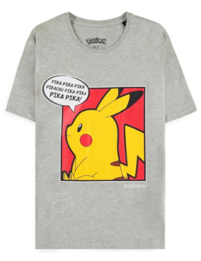 Pokémon Difuzed - Pika Pika (Szürke) - Men's Short Sleeved T-shirt Méret: L